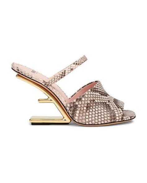 pink fendi shoes slip on sandals patent leather|Fendi First .